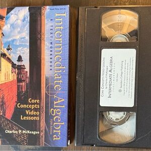 Intermediate Algebra Textbook and VHS Set